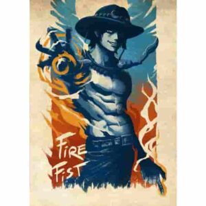 One Piece Portgas D Ace Premium Wall Art Pakistan