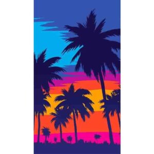 Miami Vice Trees Premium Quality Poster Pakistan