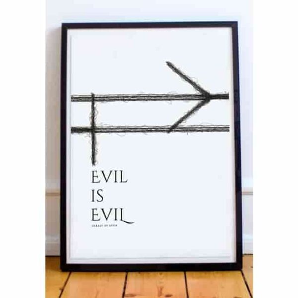 EVIL IS EVIL The Witcher Premium Wall Art Pakistan