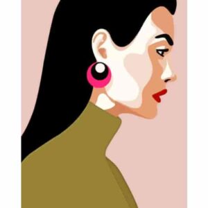 Girl With Red Lips Premium Wall Art Pakistan