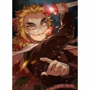 The Flame Hashira Demon Slayer Premium Wall Art Pakistan