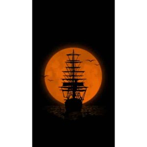 Nautical Sailing Ship In The Dark Premium Wall Art Pakistan