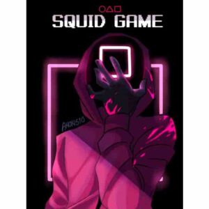 Neon Squid Game Premium Wall Art Pakistan