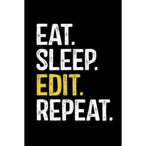 EAT SLEEP EDIT REPEAT Wall Art