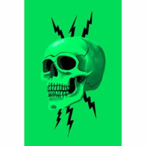 Green Skull Premium Quality Poster Wall Art Pakistan