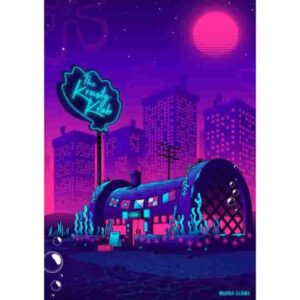 Cyberpunk Krusty Krab Premium Quality Poster Wall Art Pakistan