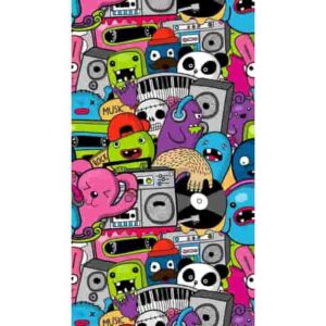 Chibi Funky Aesthetic  Colorful Premium Wall Art Pakistan