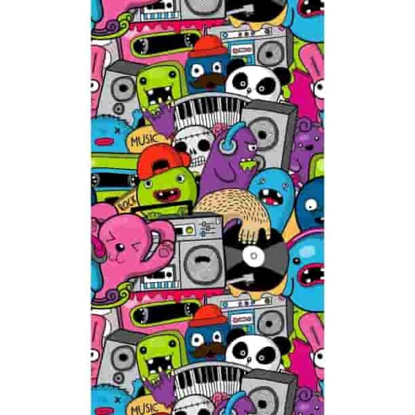 Chibi Funky Aesthetic  Colorful Premium Wall Art Pakistan