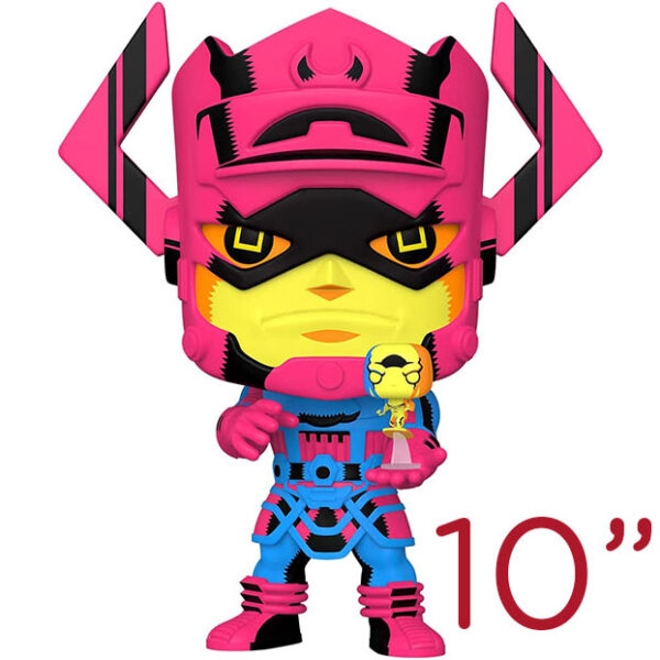 Marvel Galactus with Silver Surfer (Black Light Version) 10" Jumbo Funko POP Original